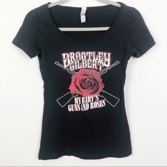 BRANTLEY GILBERT Short Sleeve Guns & Roses Country Music Tee S - Picture 1 of 6
